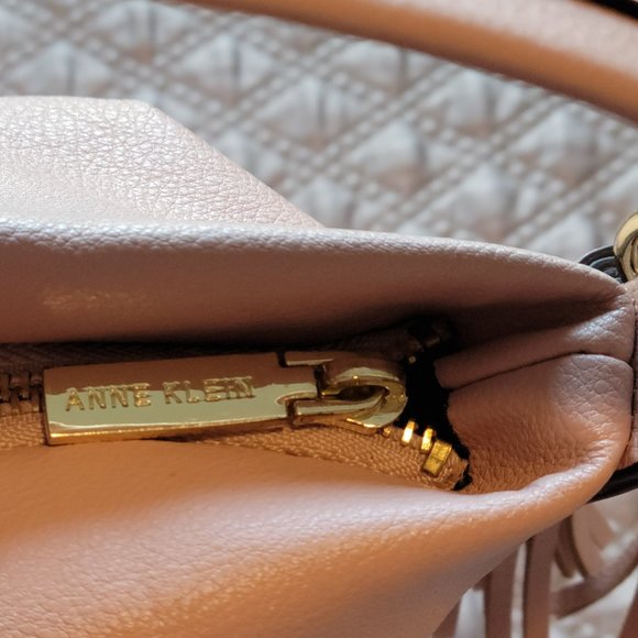 Anne Klein - Pink - Gold Detail - Hobo Crossbody Purse Bag - Picture 12 of 15